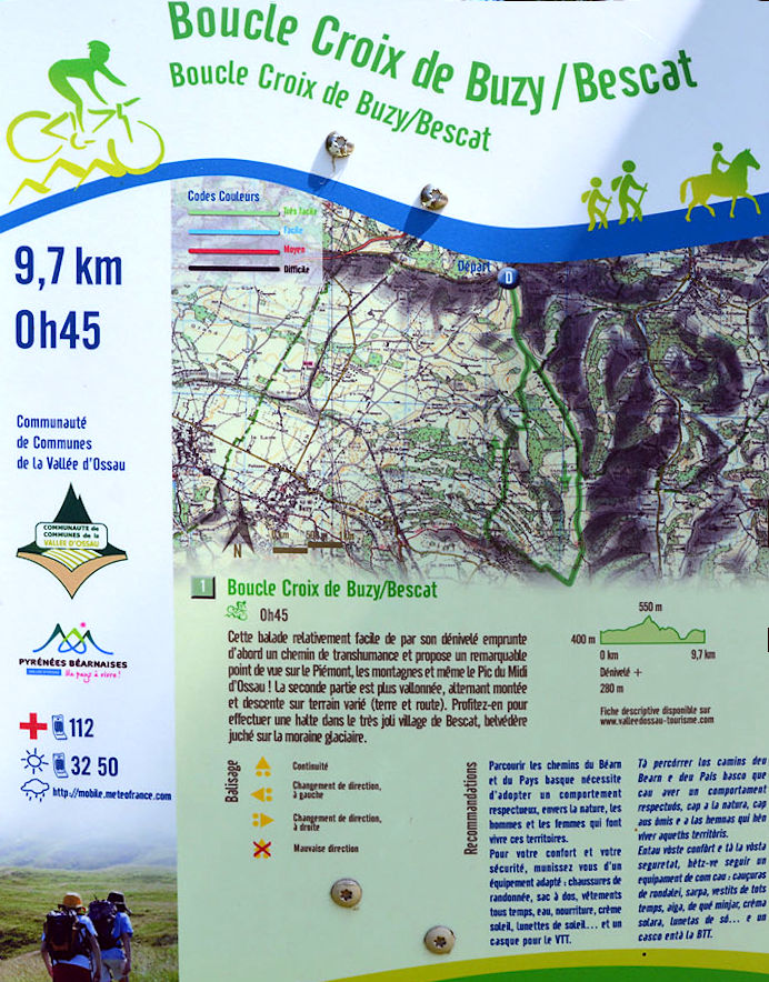 Panneau d'affichage à Croix de Buzy